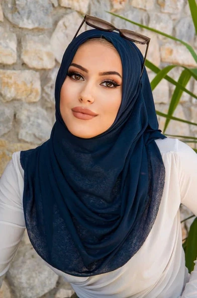 Lacivert Double Şal - Resim 3