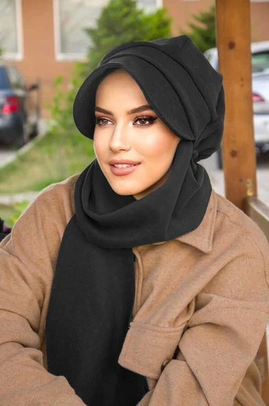 Antrasit  Tesettür Şapka - Resim 2