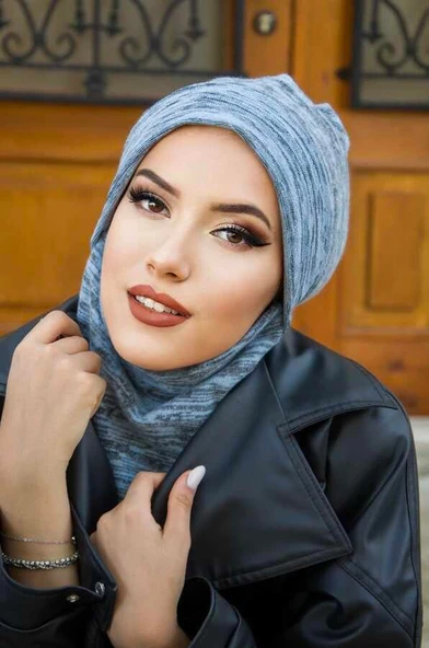 Soft Mavi Desen Maskeli Bere - Resim 2