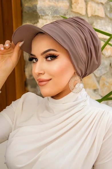 Taş Rengi Havuz - Deniz Şapkası / Mayo Üstüne Kullanılabilir - Resim 2