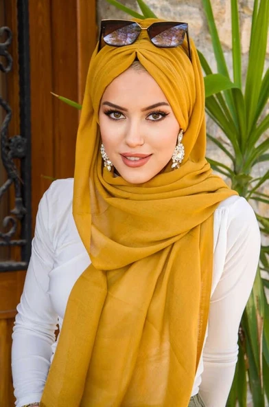 Hardal Büzgülü Hazır Şal - Resim 2