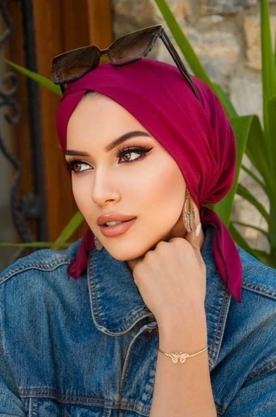 Bordo Çapraz Deniz - Havuz Deniz Bonesi - Resim 3