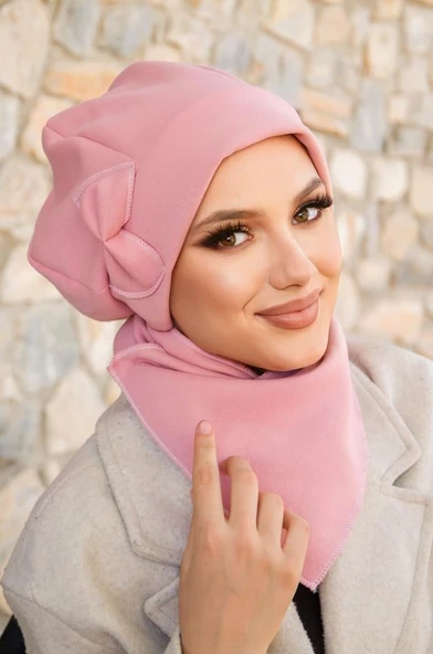 Pudra Fiyonklu Tesettür Bere Ve Etol Takım ürün görseli
