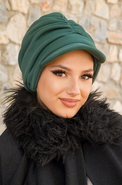 Zümrüt Kışlık Tesettür Şapka - Resim 3