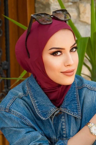 Koyu Bordo Yüzücü Bonesi - Sporcu Bonesi - Resim 4