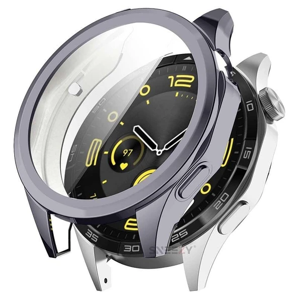 Sneezy Huawei Watch Gt4 46mm Tpu Yumuşak Silikon Kasa Ve Ekran Koruyucu  Füme ürün görseli