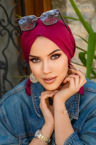 Bordo Çapraz Deniz - Havuz Deniz Bonesi - Resim 4