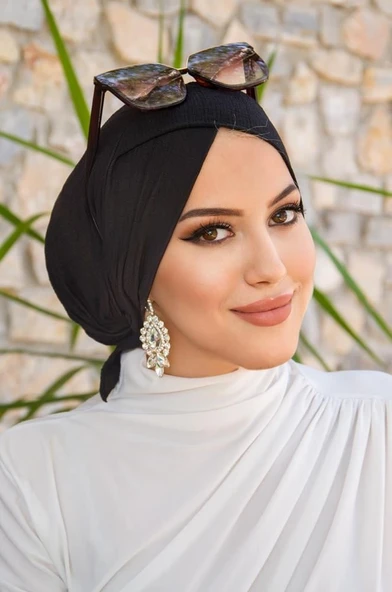 Siyah Çapraz Deniz - Havuz Bonesi ürün görseli