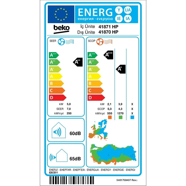 Beko 41870 Hp 18000 Btu A++ Duvar Tipi Klima - 3