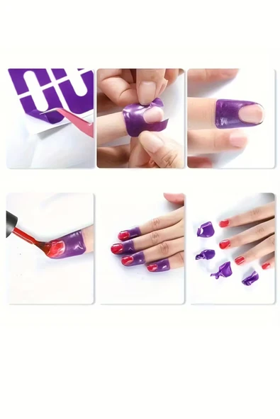 U Şeklinde Tırnak Boyası Koruyucu – Kokusuz Lateks Kutikül Koruyucu, Kusursuz Manikür ve Tırnak Sanatı İçin, 1 Adet - 6