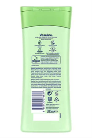 Vaseline Vücut Losyonu Aloe Vera Ferahlığı – Kuru Ciltler İçin Yoğun Nemlendirici Losyon, 200 ml - Resim 2