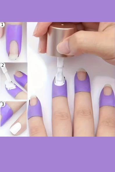 U Şeklinde Tırnak Boyası Koruyucu – Kokusuz Lateks Kutikül Koruyucu, Kusursuz Manikür ve Tırnak Sanatı İçin, 1 Adet - 3