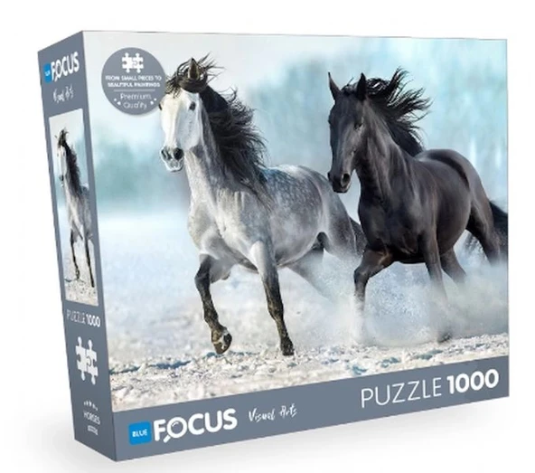 Blue Focus Horses (Atlar) - 1000 Parça ürün görseli