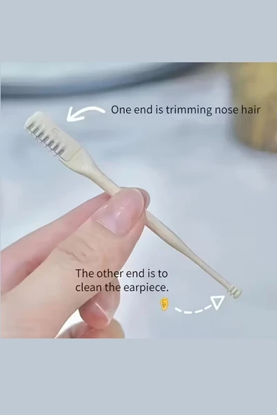 360° Dönebilen Çift Başlı Burun Tüyü Düzeltici – Paslanmaz Çelik, Yumuşak Kıllı Ağrısız Burun Tüyü Temizleyici Araç - Resim 3