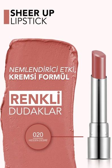 Flormar Sheer Up Lipstik Ruj 020 Hıdden Desıre