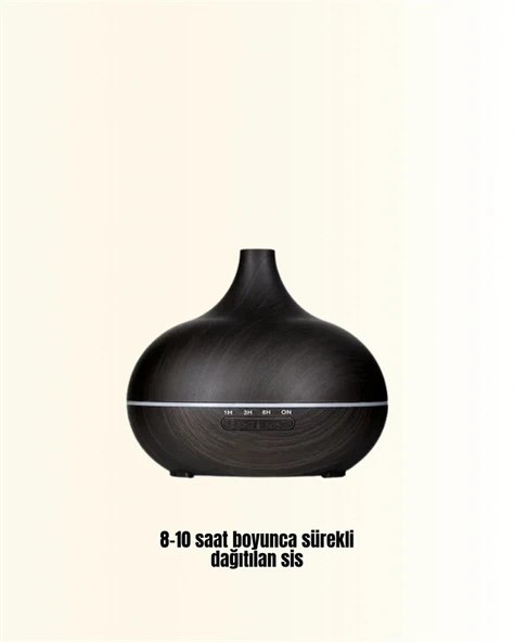 Zamanlayıcılı ve Otomatik Kapanmalı Aromaterapi Nemlendirici Difüzör - Resim 2