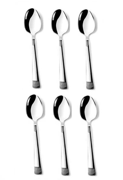 Nehir dila çay kaşık - 6 lı çay kaşığı 18/10 paslanmaz çelik - Resim 2