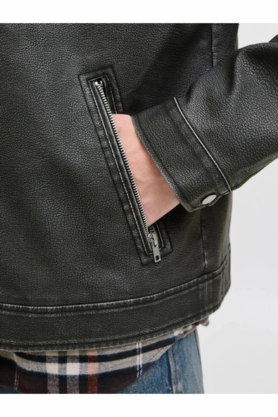 Jack Jones Casablanca Pu Erkek Ceket 12278839 - Resim 6