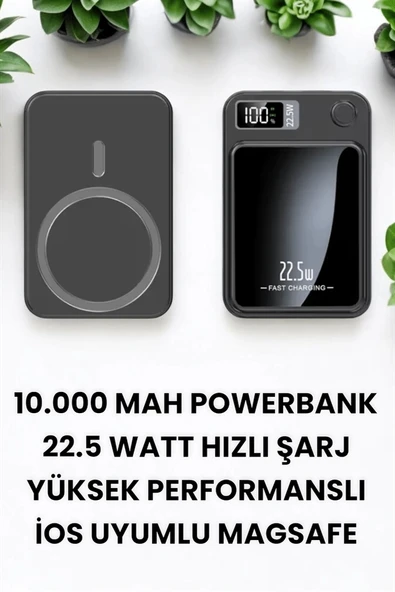 Pratik ve Taşınabilir 10.000 mAh Wireless Powerbank Hızlı Şarj Avantajı - Resim 4