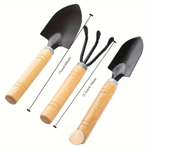 Mini Kazma Kürek Tırmık Seti - Portatif - Resim 3