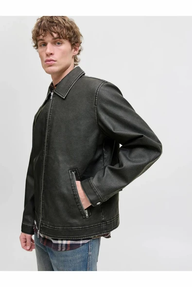 Jack Jones Casablanca Pu Erkek Ceket 12278839 - Resim 3