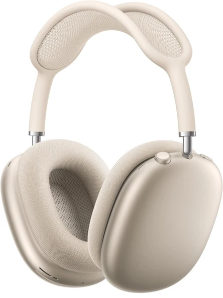 Airpods Max Fileli Kulak Üstü Bluetooth Kulaklık Ve Kılıf Pop-Up Aktif Gürültü Engelleme-Şeffaf Modu iPhone Uyumlu (Yıldız Işığı)