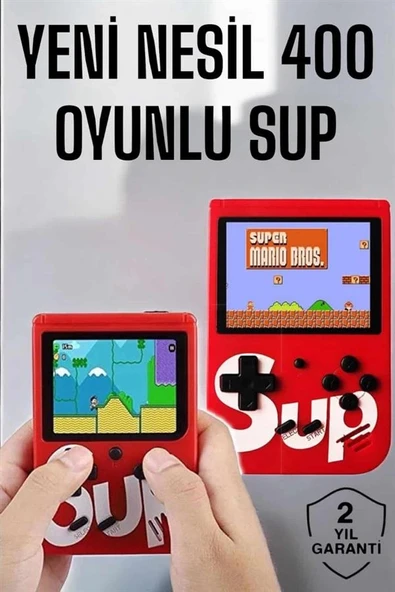 Yeni Nesil Çocuklara Özel SUP 400 Oyunlu Mini El Konsolu - 2