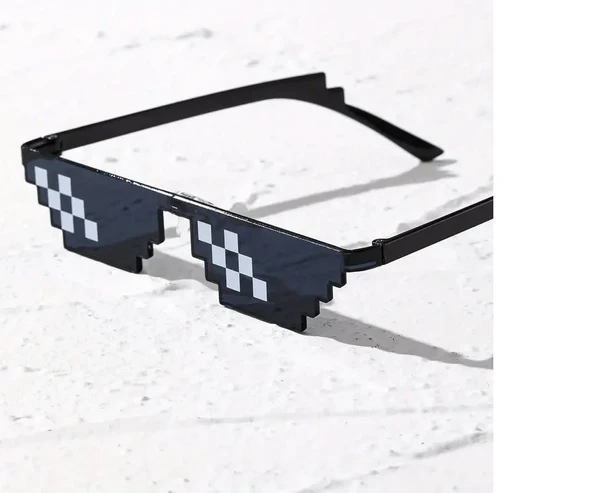 Thug Life Trend Güneş Gözlüğü Mozaik Siyah Kedi Gözlükleri ürün görseli 1