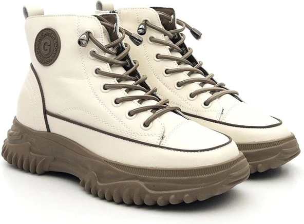 GUJA 24K310-13 KALIN TABAN DERİ KADIN SNEAKERS BOT - Resim 4