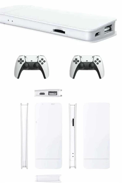 3D Çift Oyun Kollu 4K HD Ekran Nostaljik 20.000 Oyunlu Beyaz Game Box - Resim 3