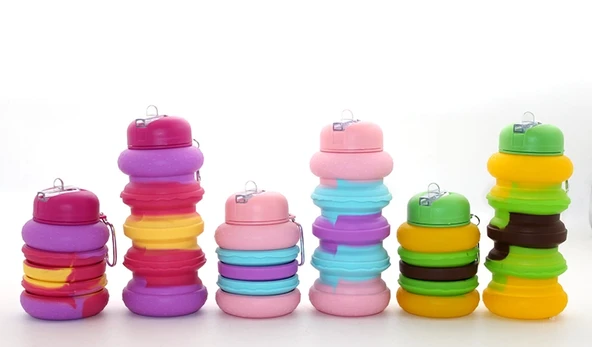 Katlanabilir Portatif Silikon Su Şişesi 500 Ml Alk3138 ürün görseli 1