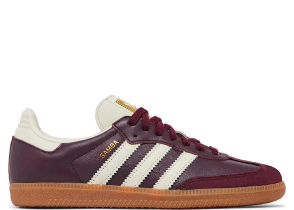 Adidas Samba OG Maroon Gold Metallic ürün görseli 1