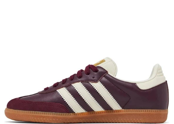 Adidas Samba OG Maroon Gold Metallic - Resim 2