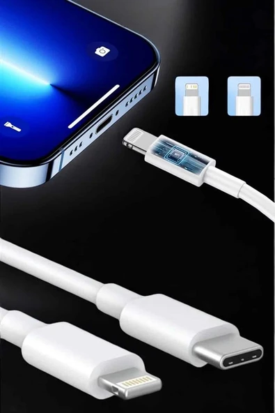 Iphone İOS Uyumlu Hızlı Şarj Kablosu Type C To Lightning 12 13 14 15 Pro Max - Resim 3