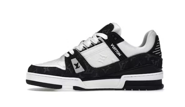 Louis Vuitton LV Trainer Siyah Beyaz Spor Ayakkabı - Resim 4
