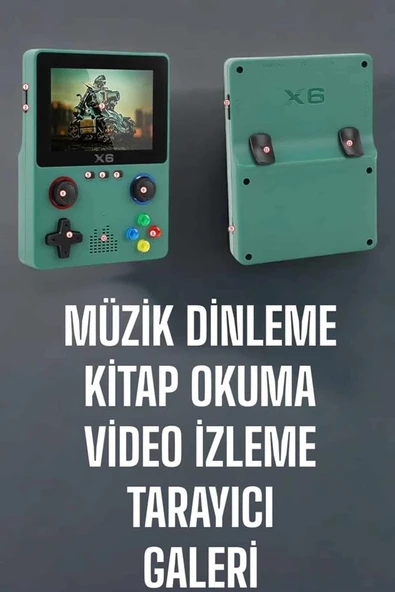 3.5 İnç Ekran 1000 Oyunlu Oyun Konsolu El Atarisi Miüzik Dinleme ve Kitap Okuma - 3