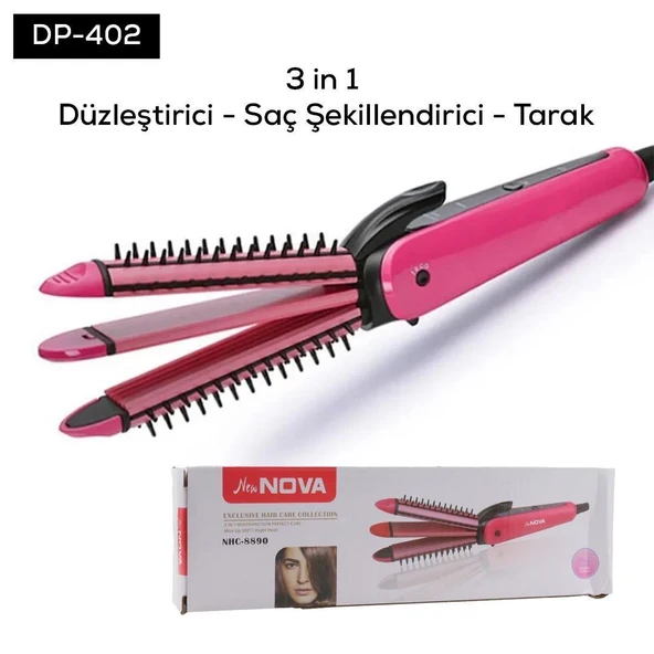 Dempower Kalın Başlıklı Rulo Taraklı Maşa - Resim 2