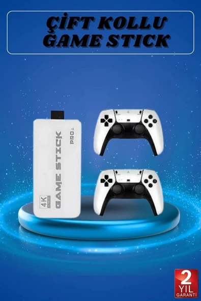 Game Stick 4K Retro Çift Kollu Atari Oyunlari +20000 Oyunlu Konsol Nostalji - Resim 2