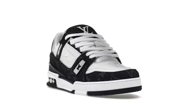 Louis Vuitton LV Trainer Siyah Beyaz Spor Ayakkabı - Resim 2