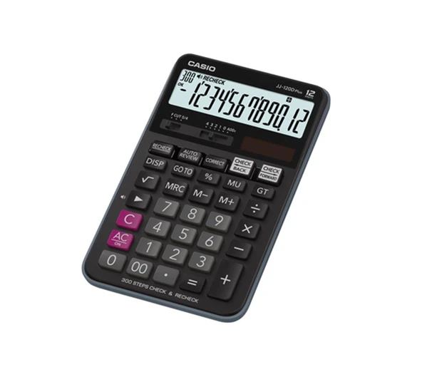 Casio JJ-120D Plus İşlem Kontrollü 12 Hane Masa Üstü Hesap Makinesi ürün görseli 1