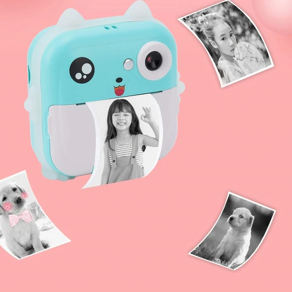Şipşak Fotoğraf Makinesi Çocuk Dijital Fotoğraf Makinesi + 3 Rulo Selife Kamera - 2