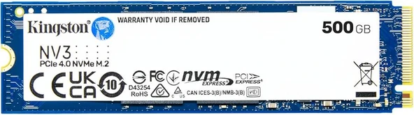 Kingston 500GB NV3 PCIe 4.0 NVMe M.2 2280 SSD Disk SNV3S-500G SSD Disk - 3