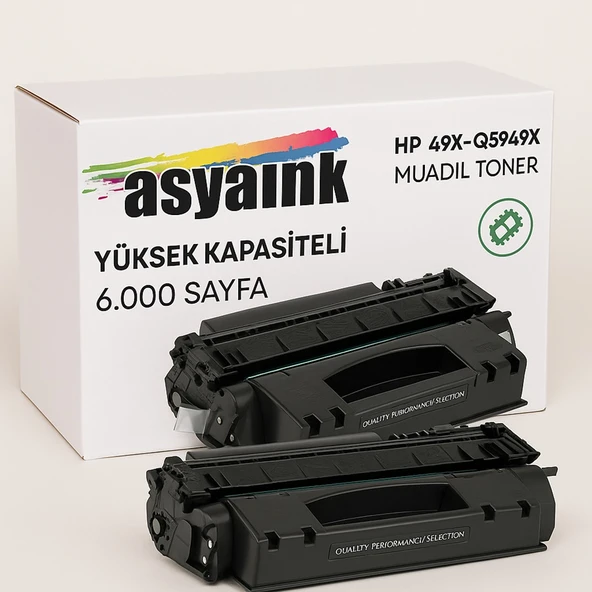 Asyaink HP 49X-Q5949X Muadil Toner – Yüksek Kapasiteli – 6.000 Sayfa