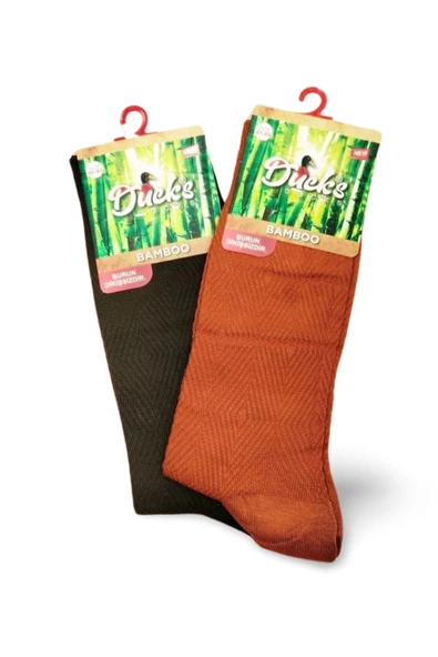 biçomi 2 Çift Ducks Bambu Dikişsiz Çorap Renk2 - Resim 2