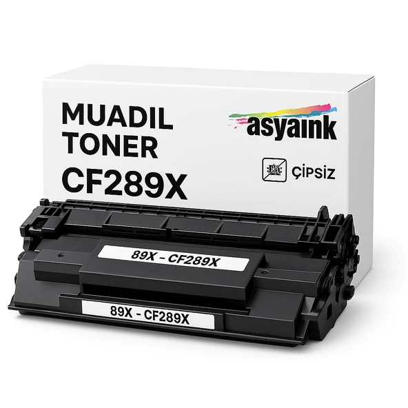 Asyaink HP CF289X Muadil Toner Çipsiz 10000 Sayfa Yüksek Kapasiteli