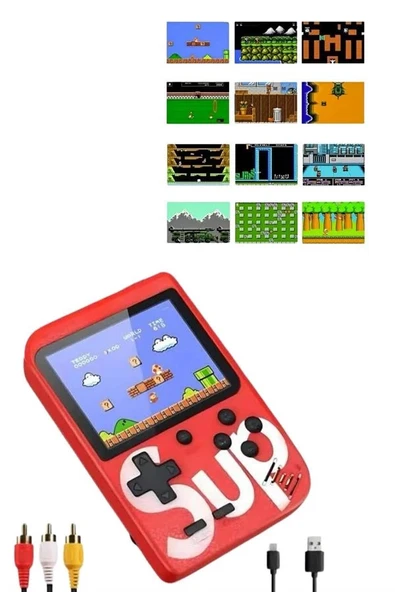 Nostalji Oyunlu Mini Atari Gamebox 400 Oyunlu El Atarisi - 1