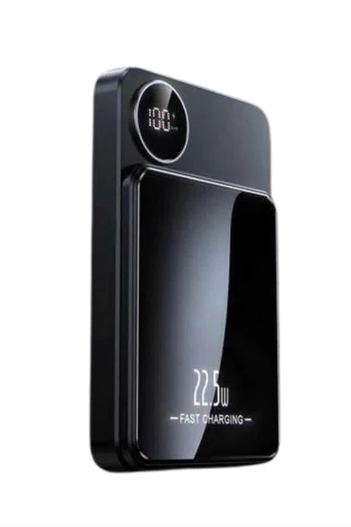 Magsafe Powerbank 10.000 mAh 22.5 Watt Hızlı Şarj Göstergeli Kablosuz Taşınabilir Şarj - Resim 4