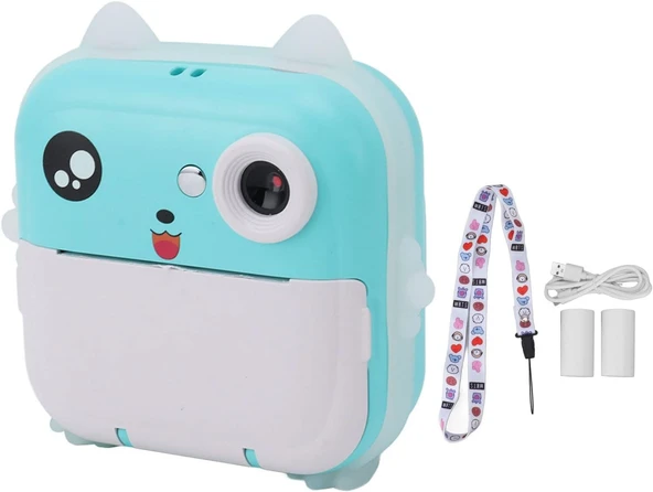 Şipşak Fotoğraf Makinesi Çocuk Dijital Fotoğraf Makinesi + 3 Rulo Selife Kamera - 4