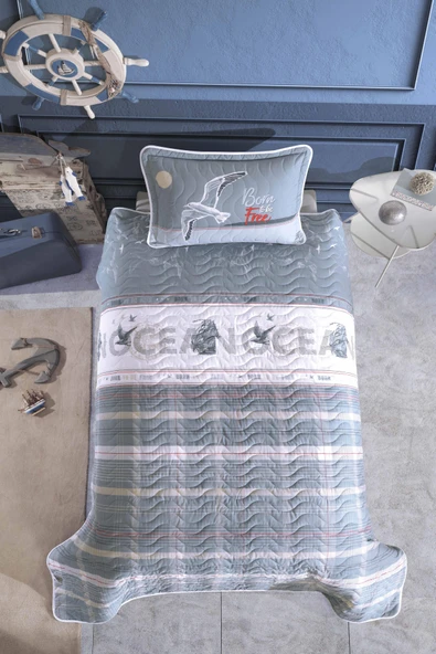 Clasy %100 Pamuk Dört Mevsim Set Tek Kişilik Ocean V1 Mavi ürün görseli