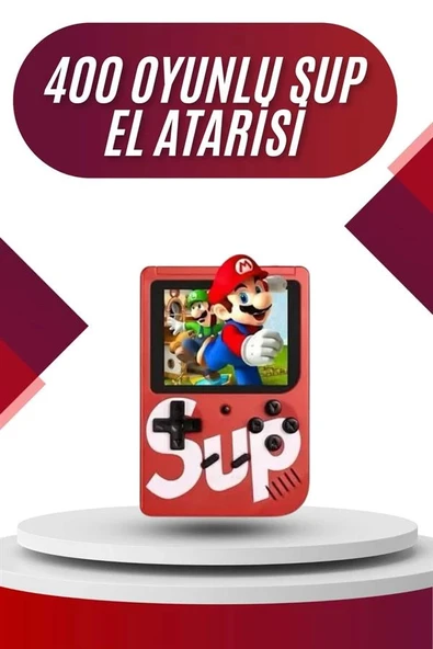 Sup Atari Retro 400 Nostalji Oyunlu Mini Atari Taşınabilir Oyun Konsolu - 2
